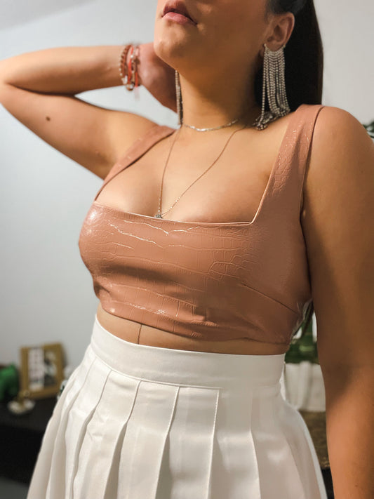 Vintage Rose Leather Top